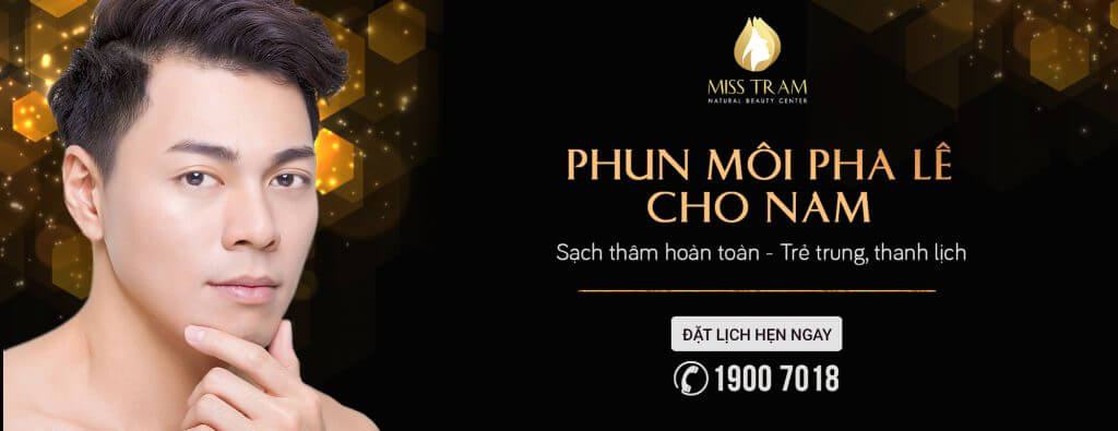 phun xăm môi pha lê tự nhiên cho nam