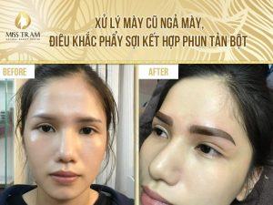 kết quả phun mày tản bột