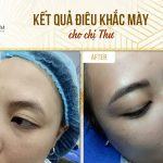 Kết quả điêu khắc mày phẩy sợi cho chị Thư Nghiên cứu