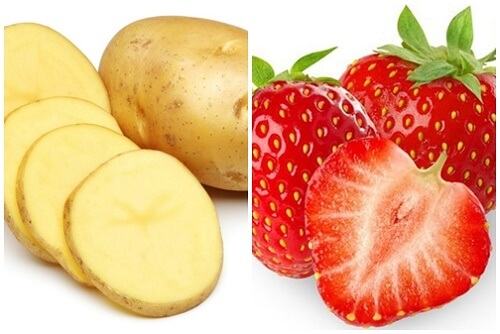 How to make beauty from potatoes and strawberries