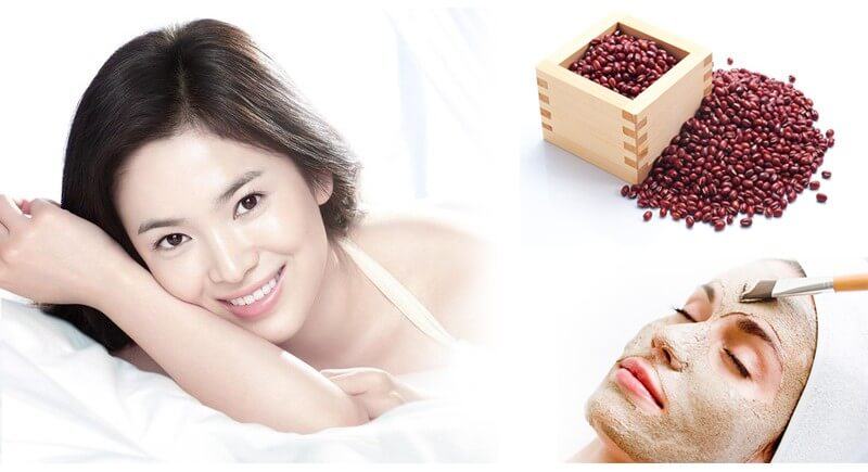 Acne treatment with red bean powder