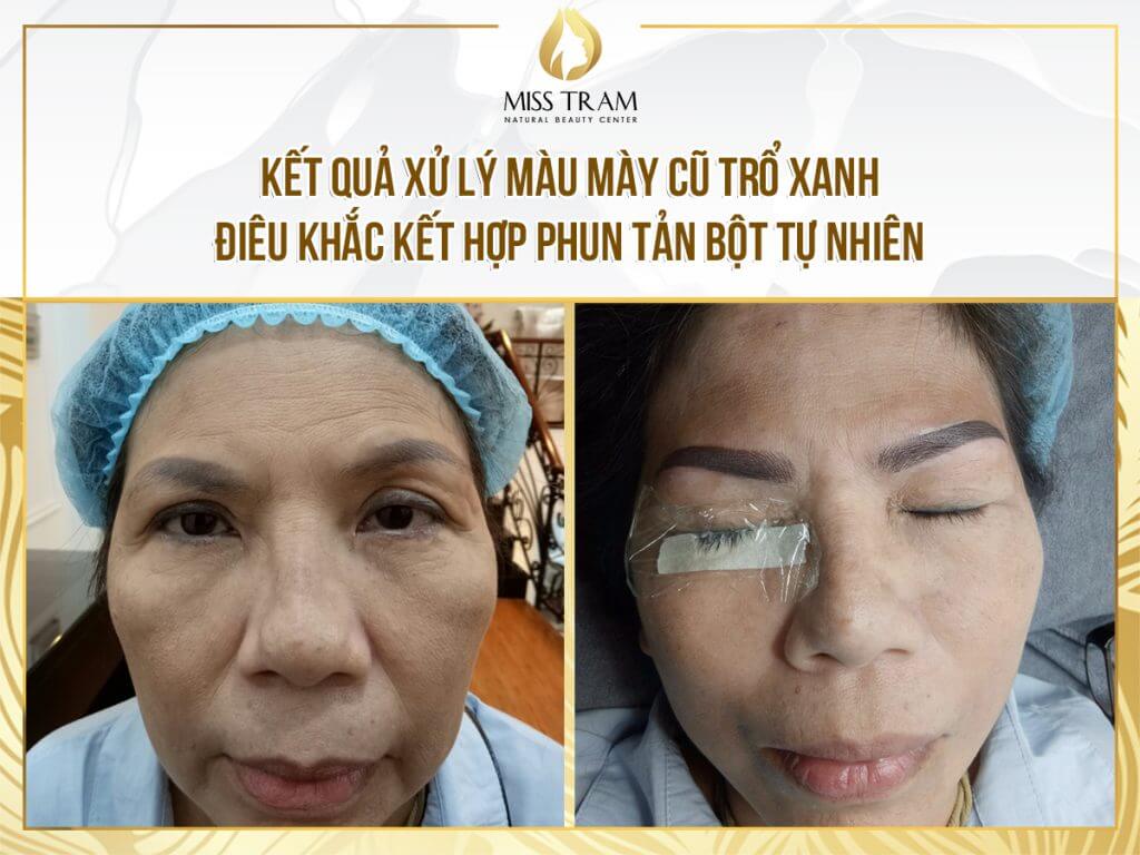 Treating Old Eyebrows Bleaching, Sculpting Eyebrows Combined with Natural Powder Spraying