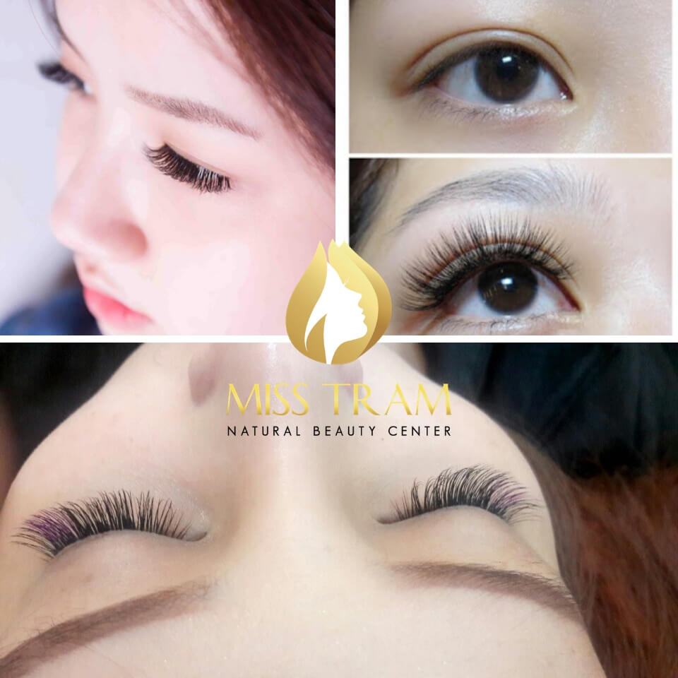 Durable and beautiful eyelash extension technique at Miss Tram