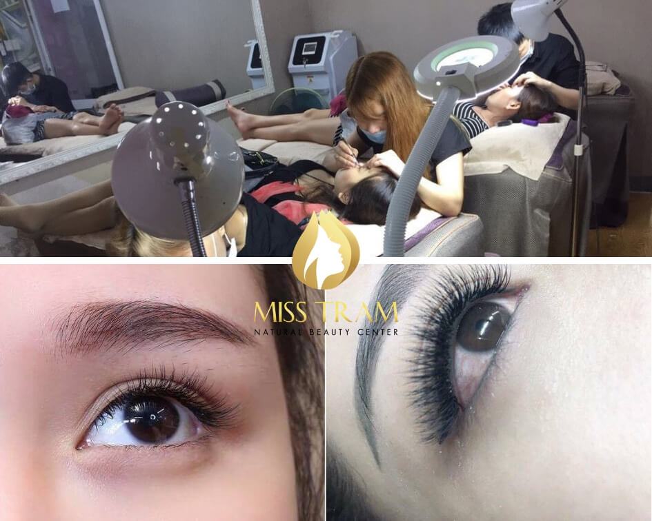Natural Curved Eyelash Extensions Service at Miss Tram Natural Beauty Center Ideas