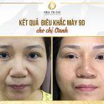 Kết Quả Tạo Dáng Mày, Điêu Khắc Mày 9D Cho Chị Oanh Nghiên cứu