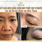 Kết Quả Điêu Khắc Chân Mày Phẩy Sợi Tự Nhiên Của Chị Dư Nghiên cứu