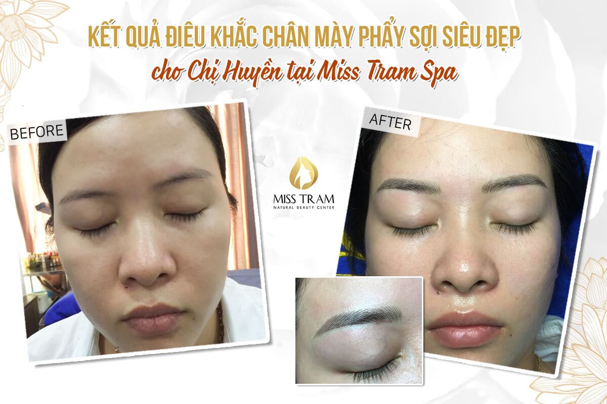 The result of Super Beautiful Eyebrow Sculpture for Sister Huyen is full