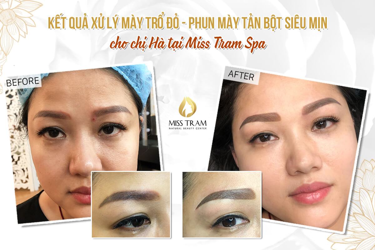 Red Eyebrow Treatment Results - Super Smooth Powder Eyebrow Spray For Ms. Ha Understand