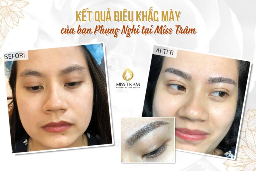 Beautify your eyebrows by sculpting with yarn for Ms. Phung Nghi Emphasis