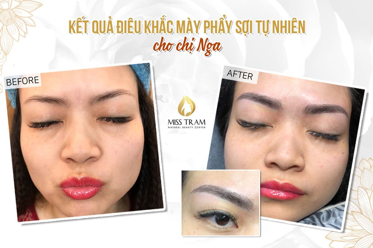 Beautify Miss Nga's Eyebrows With Basic Sculpting Method