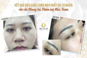 Kết Quả Điêu Khắc Chân Mày Đẹp Cho Chị Nhung Tin tức