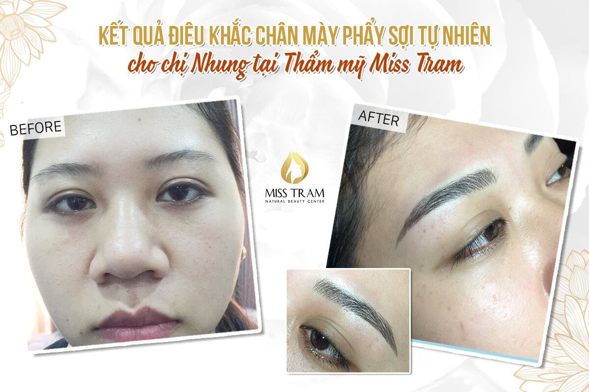 The Results of Beautiful Eyebrow Sculpture For Sister Nhung Live