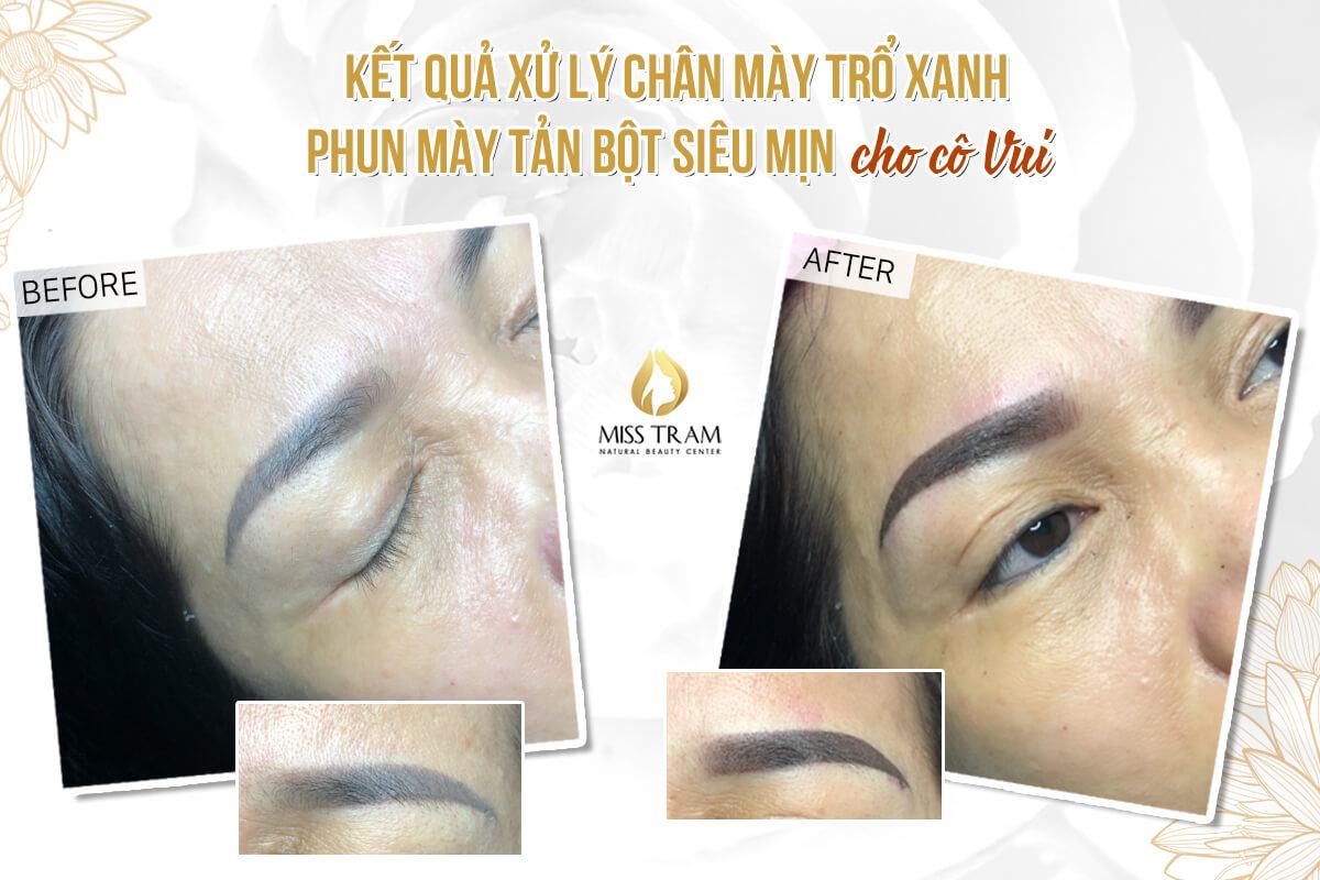 The result of Green Treatment & Smooth Powder Eyebrow Spraying Gives Her Fun Possibility