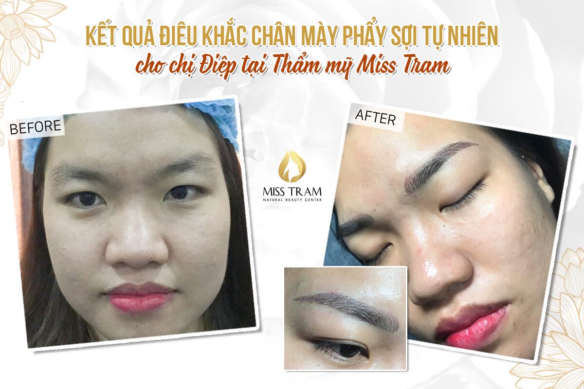 The result of Sister Diep Faith's Super Beautiful Eyebrow Sculpture