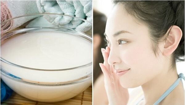 beauty facial skin from rice water