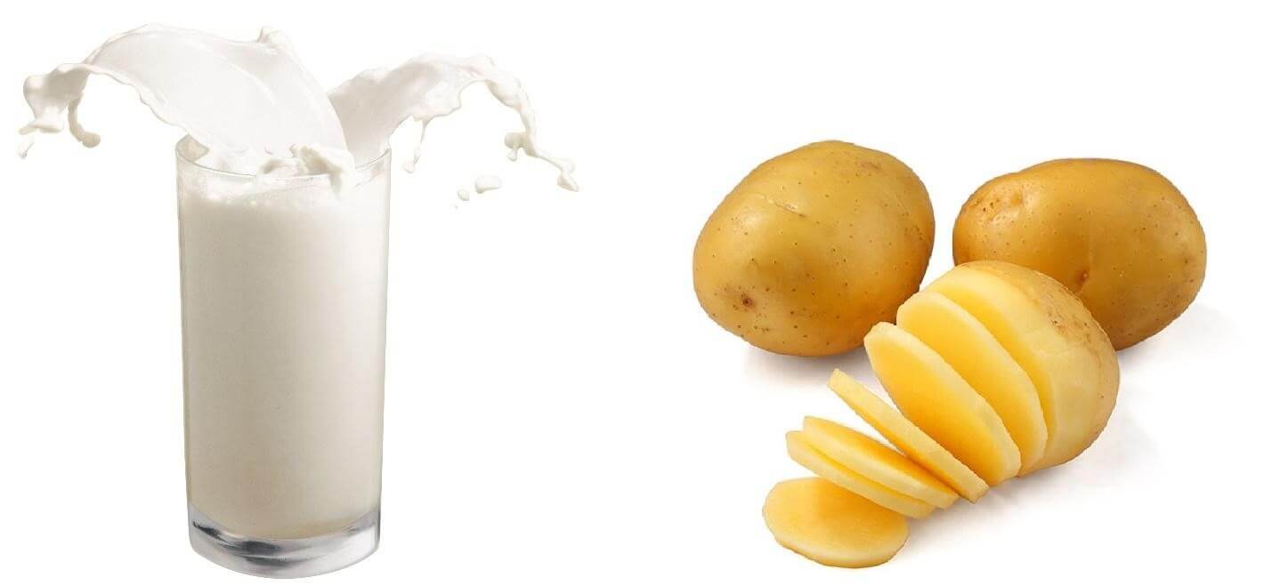 Image result for potato and milk for face