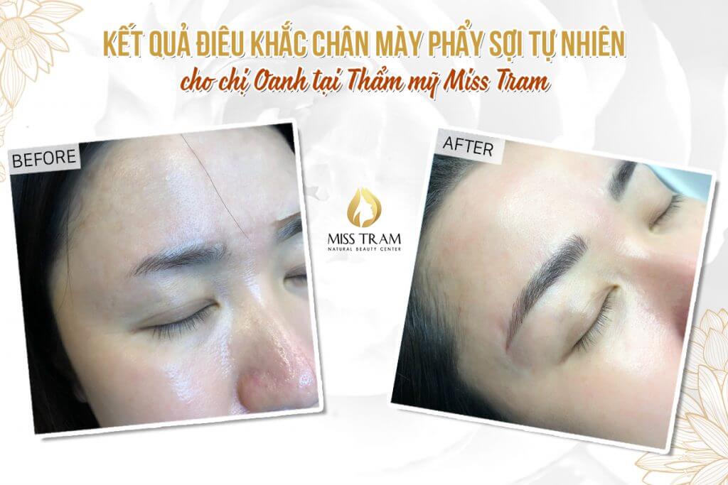 Results of Sculpting Eyebrows with Natural Fibers for Ms. Oanh Understanding