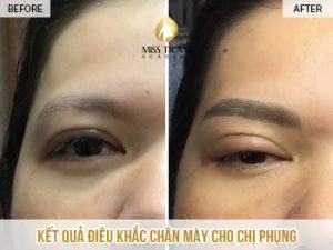 Kết Quả Điêu Khắc Chân Mày Đẹp Tự Nhiên Cho Chị Phụng Tin tức