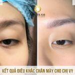 Kết Quả Điêu Khắc Chân Mày Cho Chị Vy Tạo Dáng Mày Chuẩn Nghiên cứu