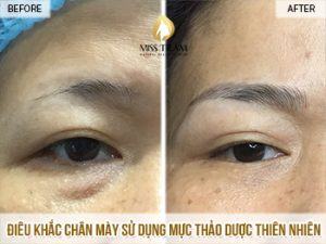 Kết Quả Điêu Khắc Chân Mày Nữ Hoàng Cho Chị Lan Nắm bắt