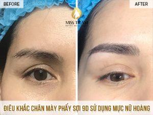 Điêu Khắc Chân Mày Phẩy Sợi 9D Mực Mỹ Cho Chị Giang Tin tức