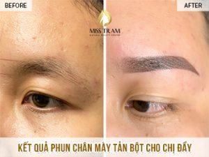 Kết Quả Phun Chân Mày Tản Bột Siêu Mịn Cho Chị Đầy Tin tức