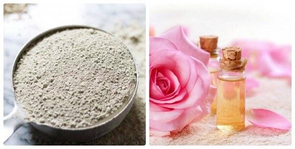 Clay mask, rose water