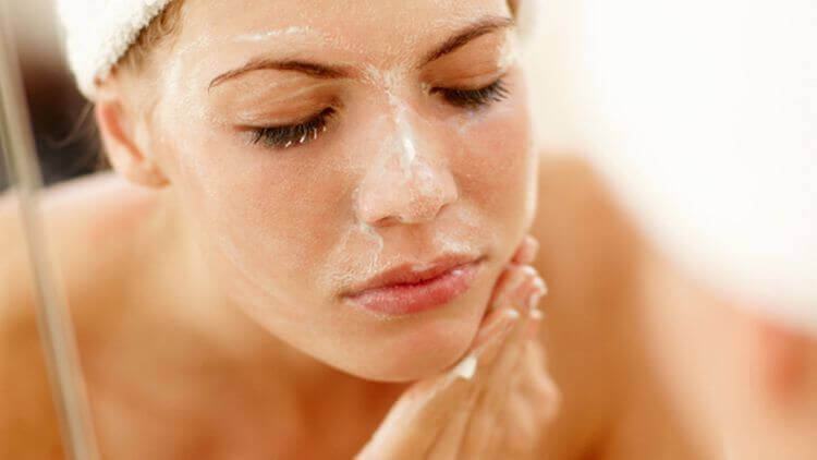 Note when exfoliating for sensitive skin