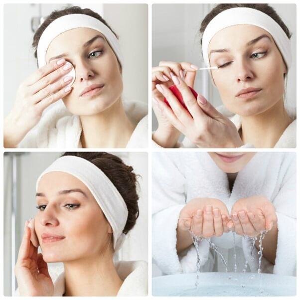 The process of steps to wash your face properly