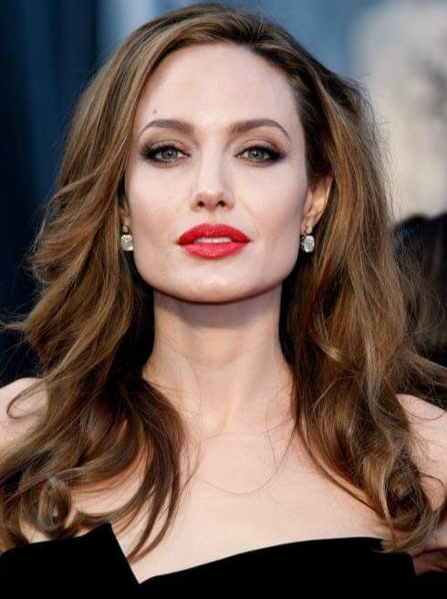 Angelina Jolie owns attractive curved eyebrows