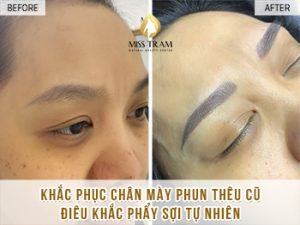 Khắc Phục Mày Phun Thêu Cũ Điêu Khắc Mày Mới Chị Khanh Mở mắt