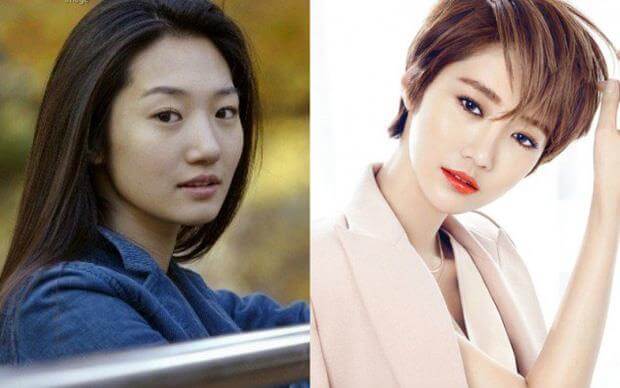 Image of Go Jun Hee before and after beautifying her eyebrows