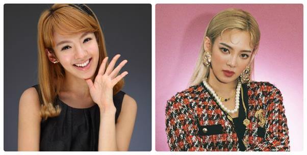 Photos of Hyoyeon (SNSD) before and after beautifying her eyebrows