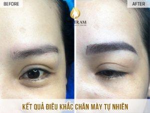 Kết Quả Điêu Khắc Chân Mày Tự Nhiên Cho Chị Vui Mở mắt