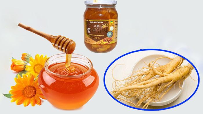 Fresh ginseng soaked in honey