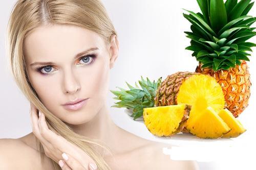 Pineapple mask has the effect of removing wrinkles, helping to brighten the skin