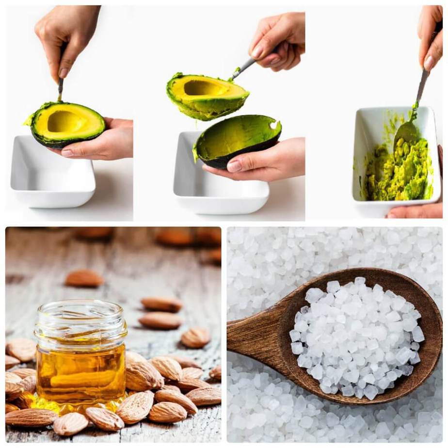 Nourish your hair with avocado, almond oil and salt