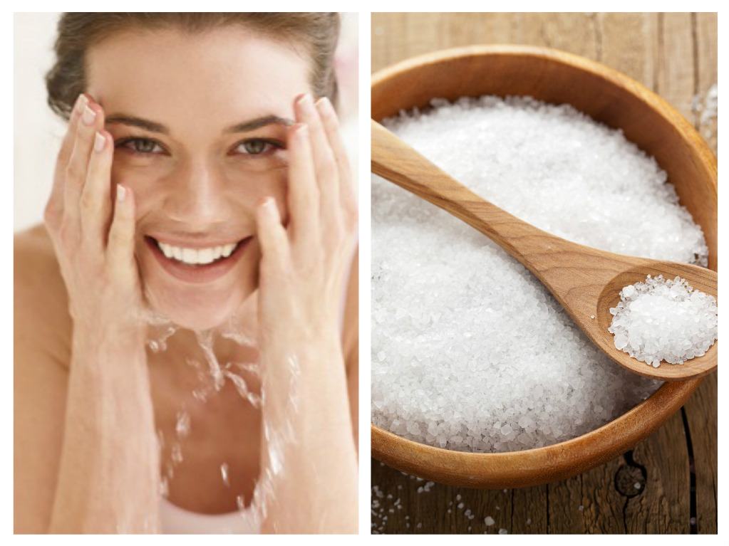 Wash your face with sea salt