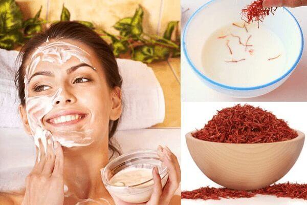 Saffron rice bran mask helps skin care