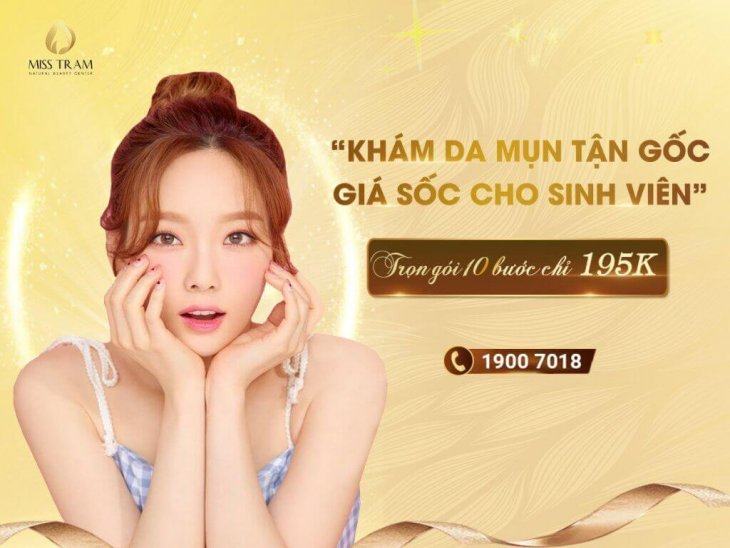 CHƯƠNG TRÌNH KHUYẾN MÃI CHĂM SÓC DA MỤN TRỌN GÓI CHỈ 195K