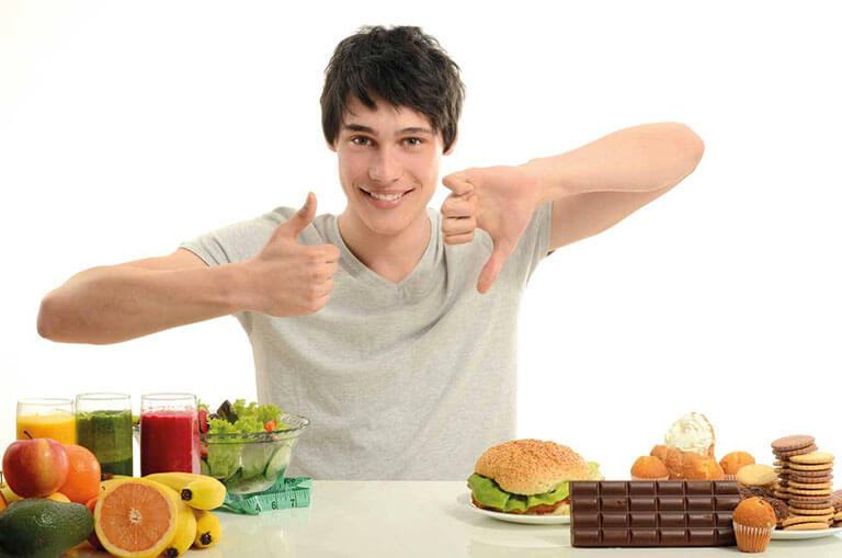 Good food when treating acne for men