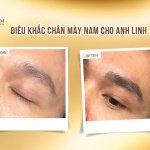 Trước Và Sau Điêu Khắc Chân Mày Nam Đẹp Cho Khách Nghiên cứu