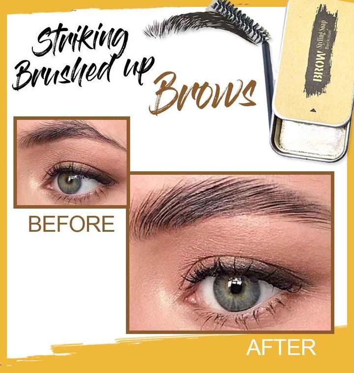 Trước và sau khi tạo dáng lông mày bằng Soap Brows