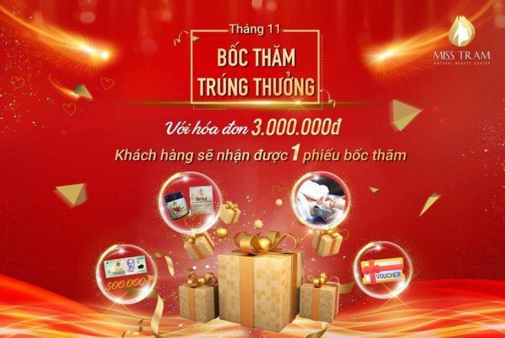 Chương Trình Bốc Thăm Trúng Thưởng Tháng 11 Tại Miss Tram