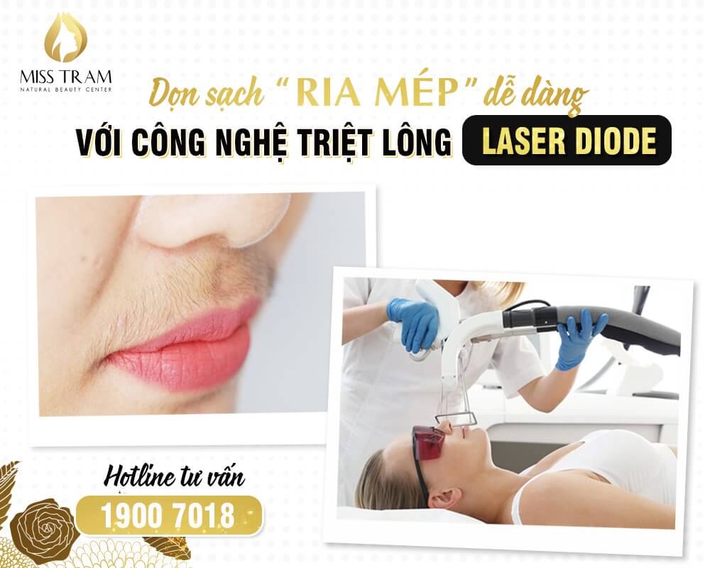 Mustache Removal Method With DioDe Laser Hair Removal Technology Result