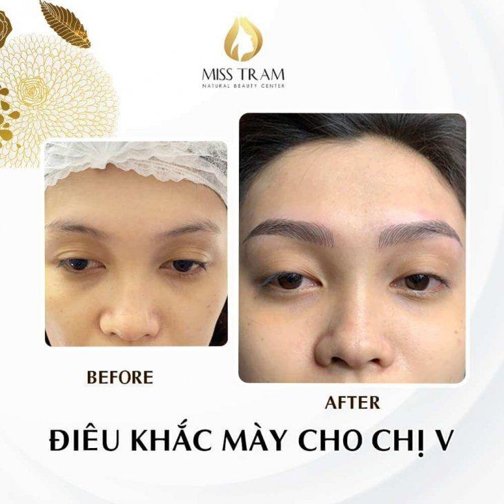 Kết Quả Điêu Khắc Chân Mày Đẹp Tự Nhiên Cho Chị Vân