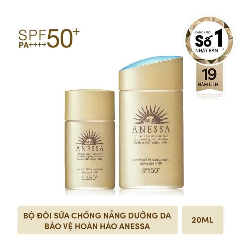 Anessa Gold Milk Sunscreen Lotion duo