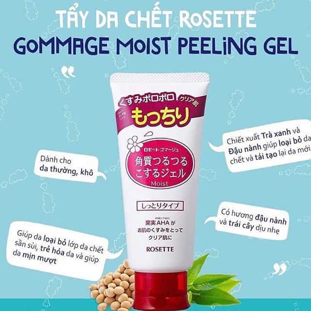 tẩy tế bào chết cho da khô Rosette Gommage Moist