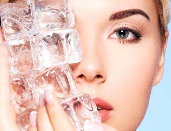Treat dark circles with ice cubes of filtered water