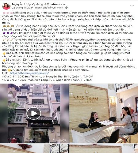 Nguyen Thu Vy Review Miss Tram Beauty Salon